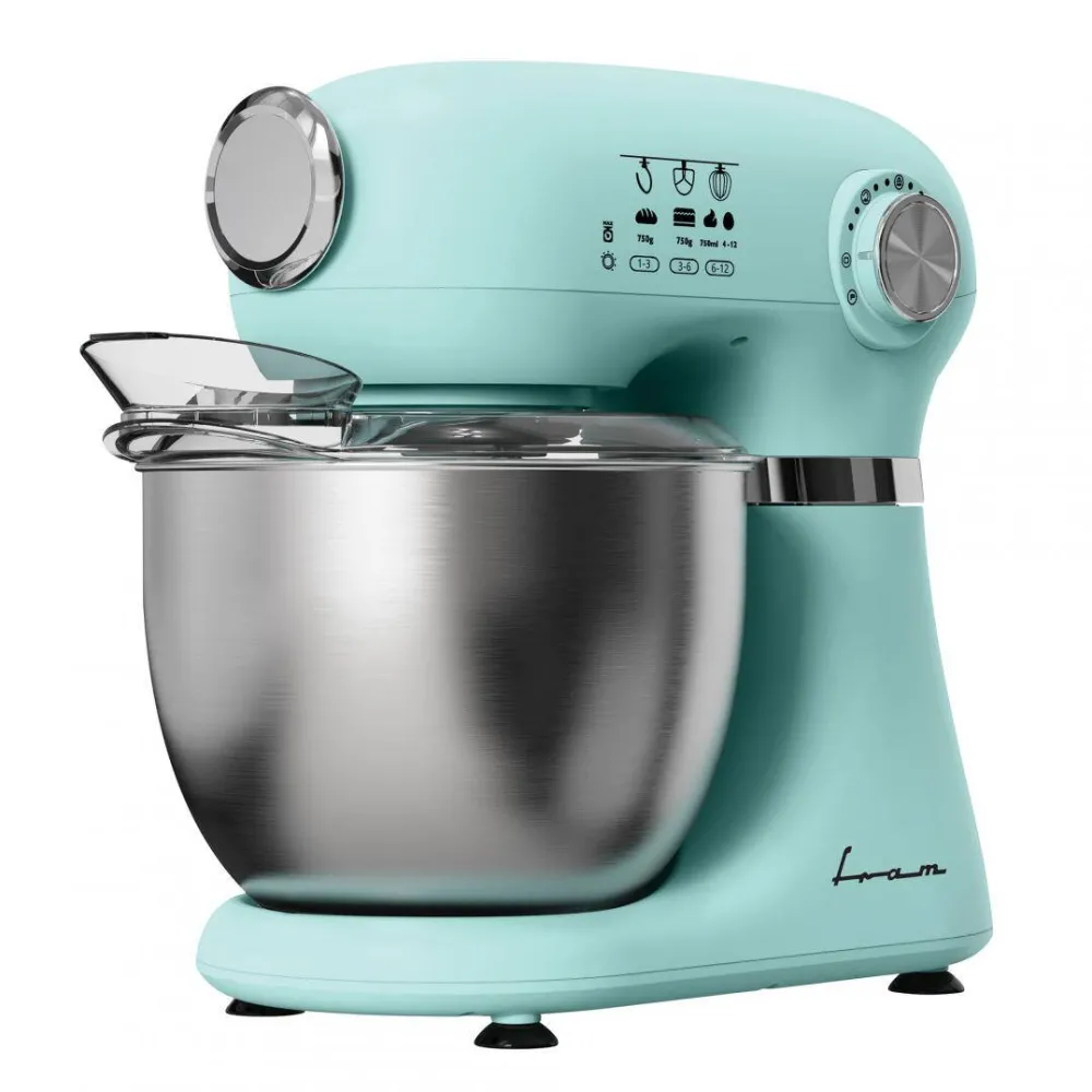 FRAM Mixer planetar FPM-D1010GR, 1000W, bol inox: 5L, 10 VITEZE + PULSE, Verde