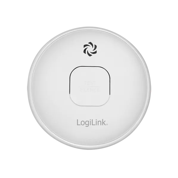 Logilink Detector de fum LOGILINK, montare tavan/ perete, Senzor: fotoelectric, alarma 85 dB, buton test, baterie 3V, VdS, alb "SC0016"