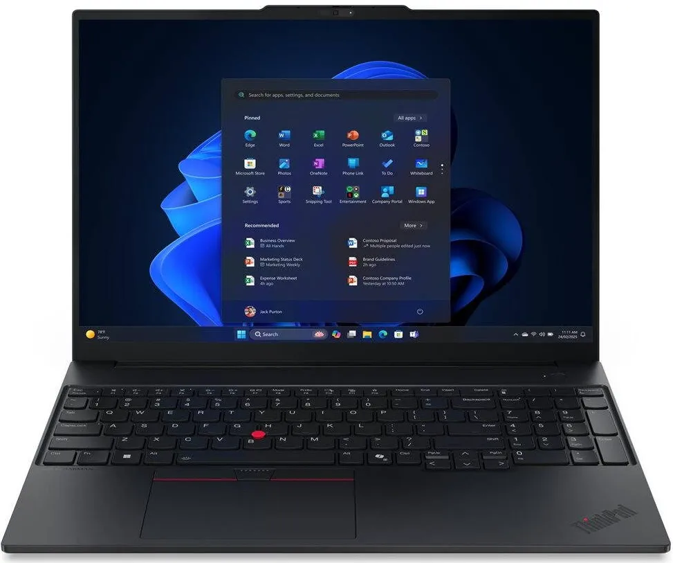 Laptop Lenovo ThinkPad E16 Gen 3 16 WUXGA ULT5-226V/16GB/512GB/Intel Arc Graphics 130V/WIN11 Pro/ENG Backlit kbd/Black/FP/3Y Warranty