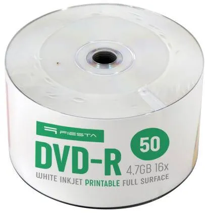 OMEGA Fiesta DVD-r 4,7GB 16X full surface white inkjet printable SP*50 45817