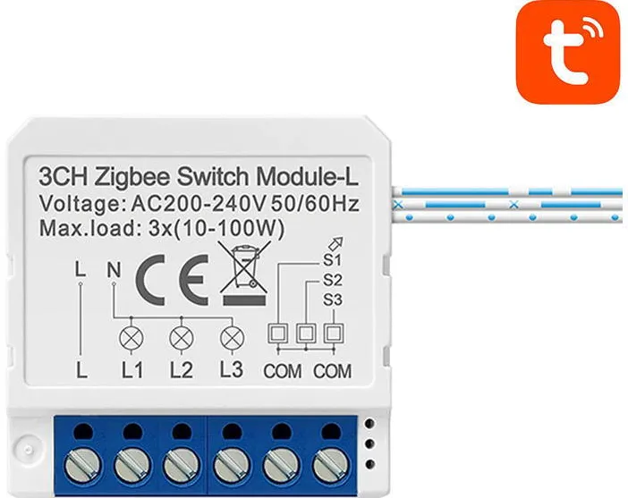 Modul Smart Avatto Switch ZigBee LZWSM16-W3 No Neutral TUYA