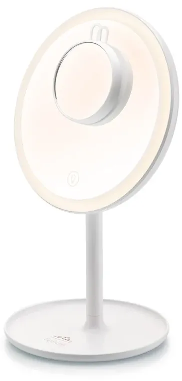 ETA ETA135490000 Cosmetic LED Mirror 2 in 1, Diameter 200 mm, USB C charging, White