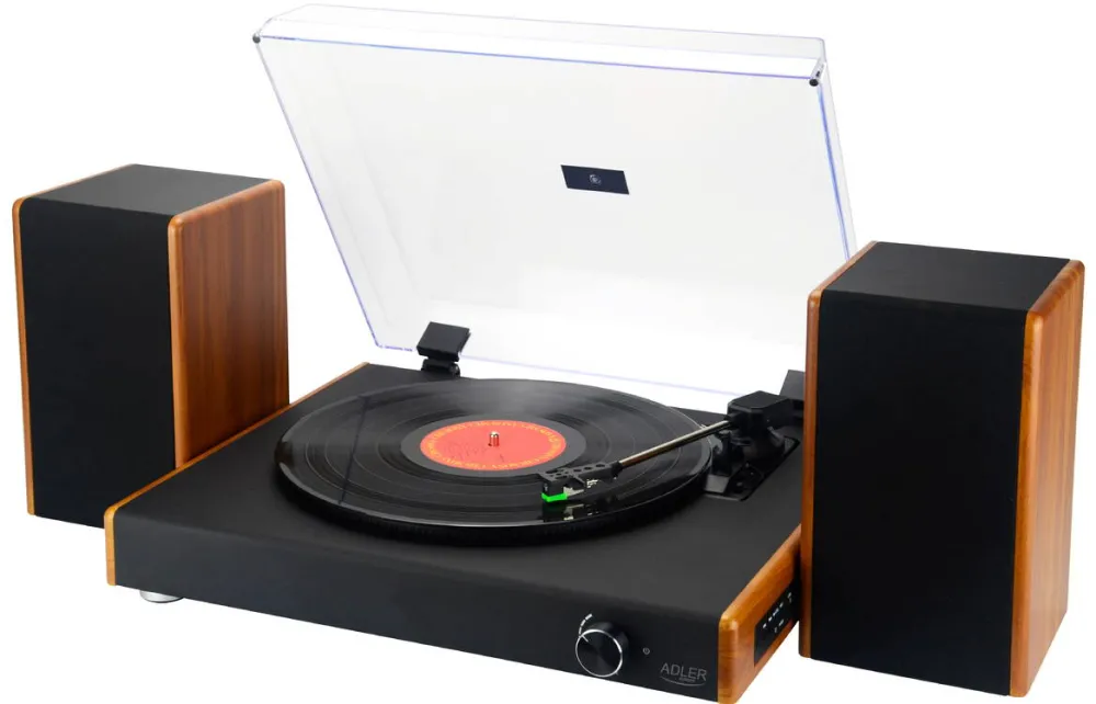 Pick-up Adler AD 1915 Turntable with USB, Black/Wood