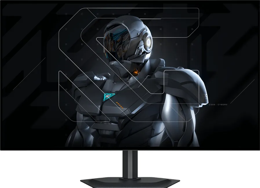 Monitor GIGABYTE MO27Q28GR OLED, 27", QHD, 2560 x 1440, HDMI, Displayport, KVM, nVIDIA G-Sync Compatible, RealBlack Glossy, Boxe, Pivot, 280 Hz, 0.03 ms, Negru