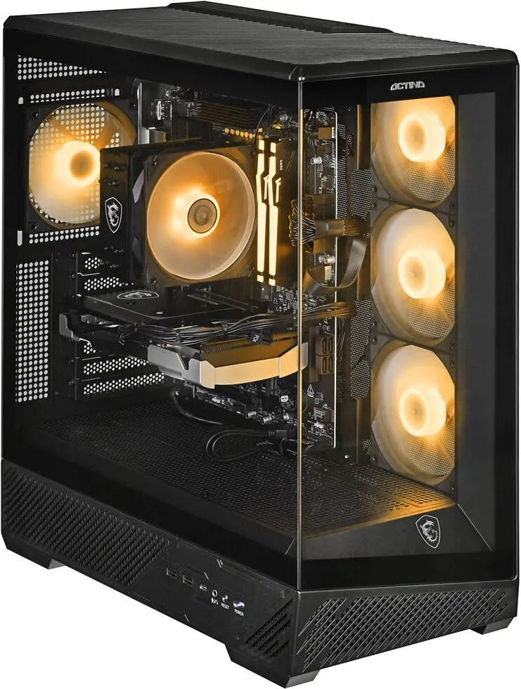Sistem desktop Actina 5901443441229 Intel Core Ultra 5 245KF 16 GB DDR5-SDRAM 1 TB SSD NVIDIA GeForce RTX 5060 Midi Tower Black