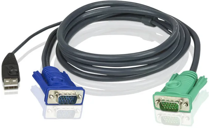 Cablu ATEN ATEN KVM Cable (HD15-SVGA, USB, USB) - 1.2m