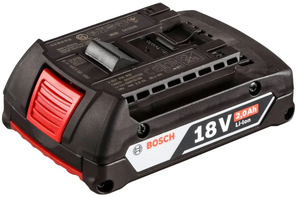 BOSCH 1600Z00036, Li-Ion, 18 V, 2 Ah, indicator nivel incarcare