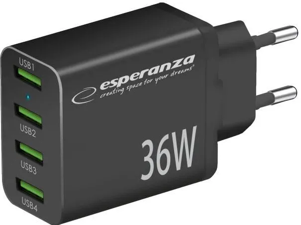 Esperanza Esperanza EZC107K mains charger 36W Black