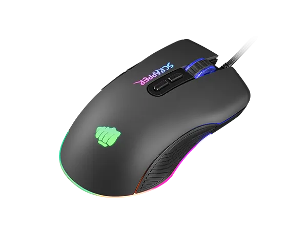 Mouse Fury FURY Scrapper 6400 DPI RGB Gaming Mouse , Wired, Black