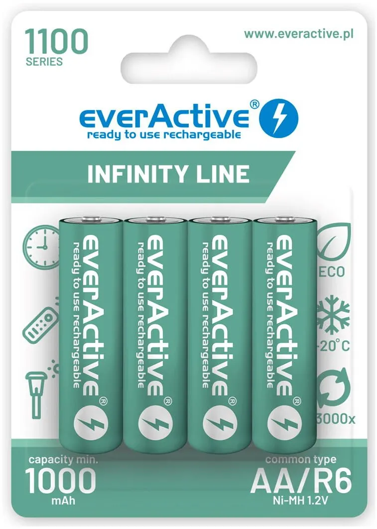 everActive Rechargeable batteries everActive Ni-MH R6 AA 1100 mAh Infinity Line - 4 pieces