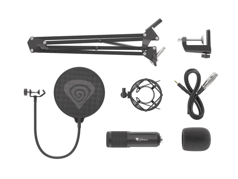 Microfon Genesis Radium 300 XLR Gaming Microphone, Wired, Black