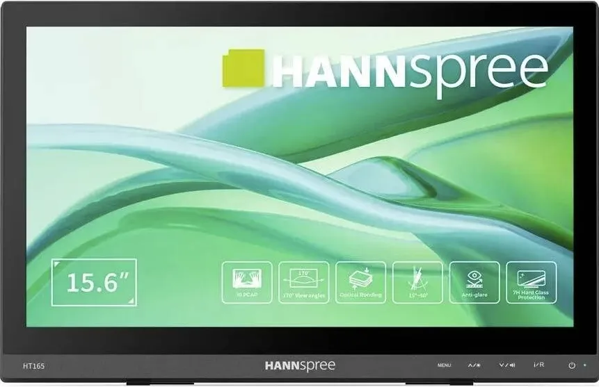Monitor HANNSPREE Monitor IPS LED Hannspree 15.6" HT165HPB, Full HD 1920 x 1080, VGA, HDMI, Touchscreen Negru