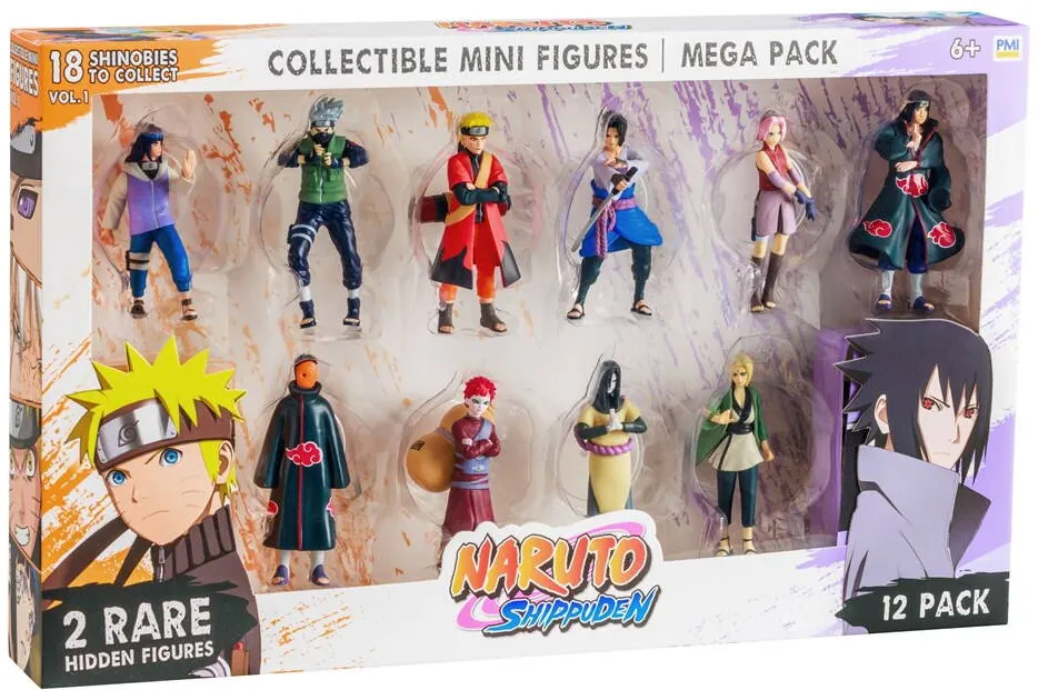 P.M.I. Kids World NARUTO SHIPPUDEN FIGURES -12 PACK DELUXE EDITION VER. B