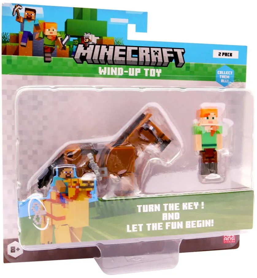 P.M.I. Kids World MINECRAFT S2 3D WIND-UP TOY - ALEX & HORSE