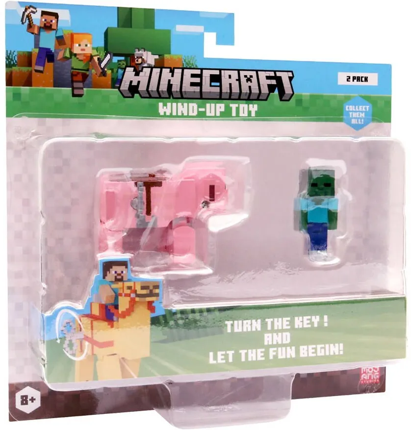 P.M.I. Kids World MINECRAFT S2 3D WIND-UP TOY - BABY ZOMBIE & PIG
