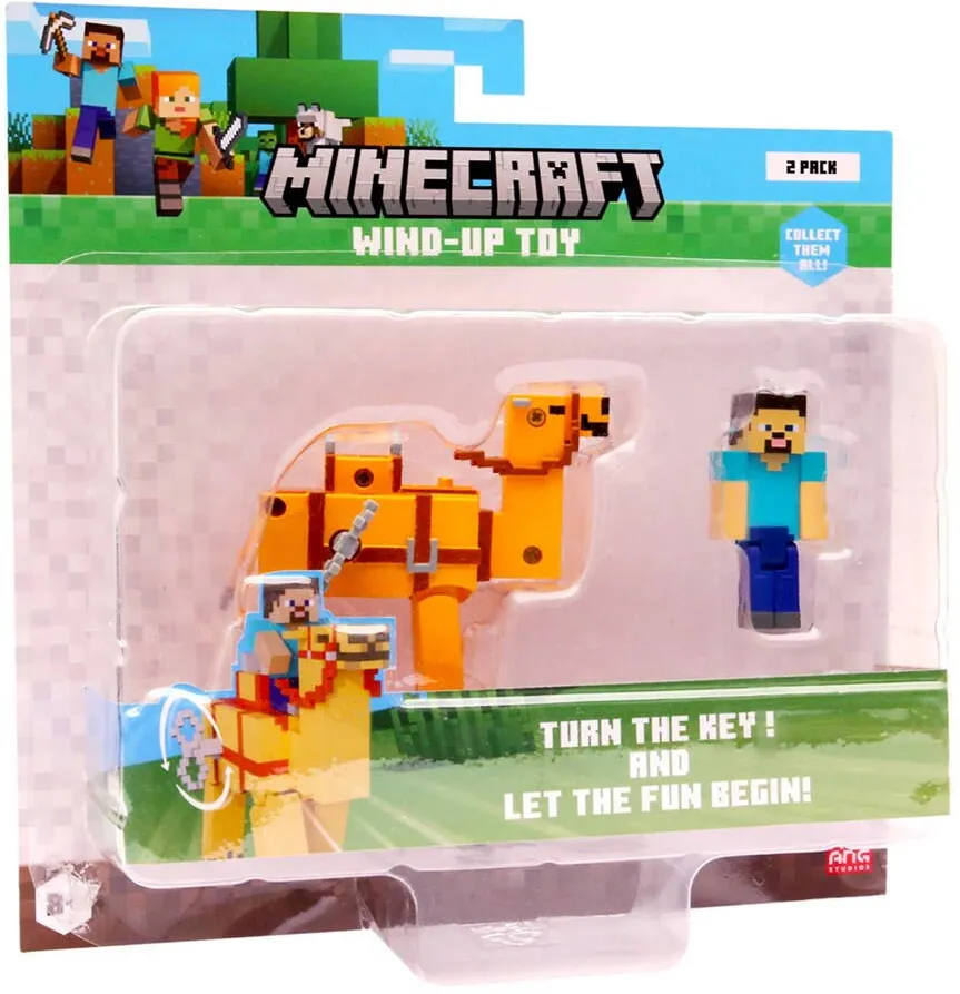 P.M.I. Kids World MINECRAFT S2 3D WIND-UP TOY - STEVE & CAMEL