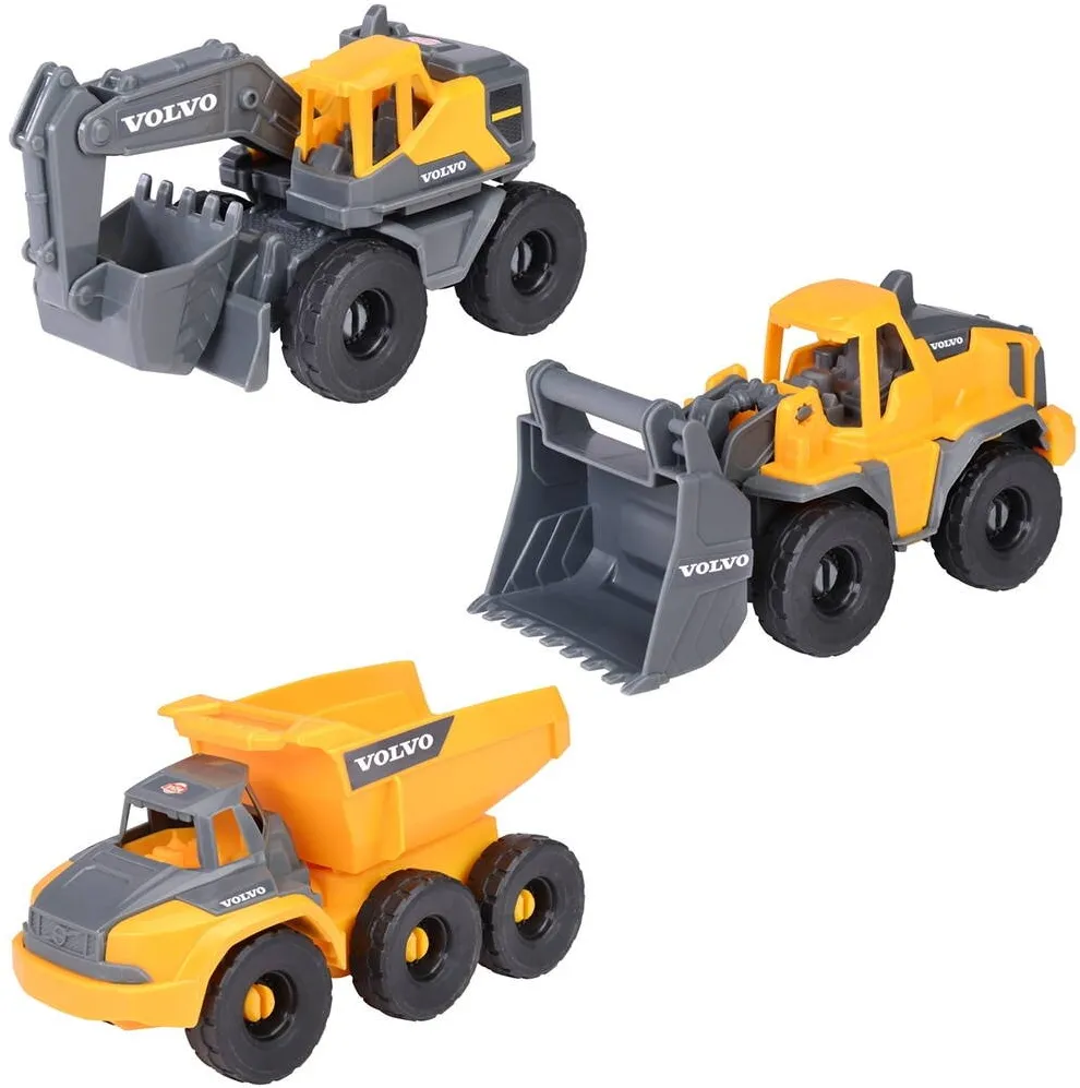 Masina Dickie Set masinute de constructii -Volvo Construction Set, 3 piese, 3 ani+