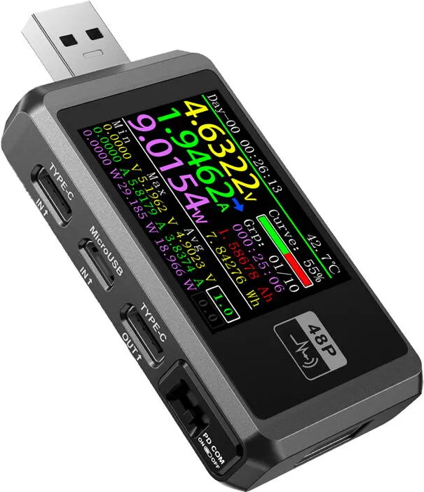 FNIRSI USB Tester FNB48P Black