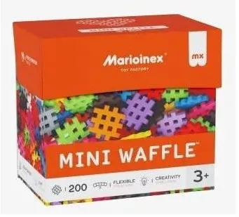 Jucarie creativa Marioinex Set constructie Marioinex Mini Waffle 200 piese multicolor 3+