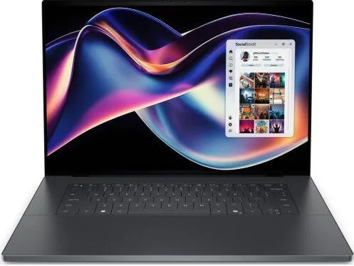 Laptop Dell de lucru XPS 16, cu procesor Intel Core Ultra 7 355, 16'' 2K Non-Touch, 16GB LPDDR5x, 1TB SSD M.2 PCIe NVMe, Intel Graphics
