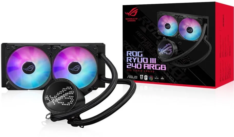 Cooler Asus ASUS ROG RYUO III 240, radiator 240mm, ARGB, compatibil Intel/AMD, negru, 90RC00J1-M0UAY0