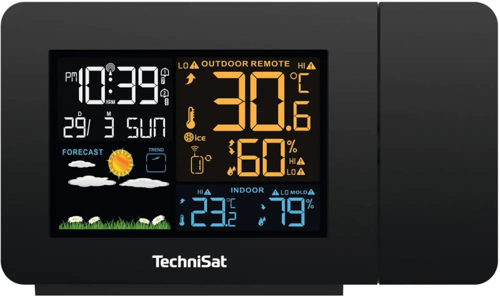 TechniSat Statie meteo, TechniSat, IMETEO P1, Display LCD, Functie proiector, Afisare tendinte meteo si temperatura