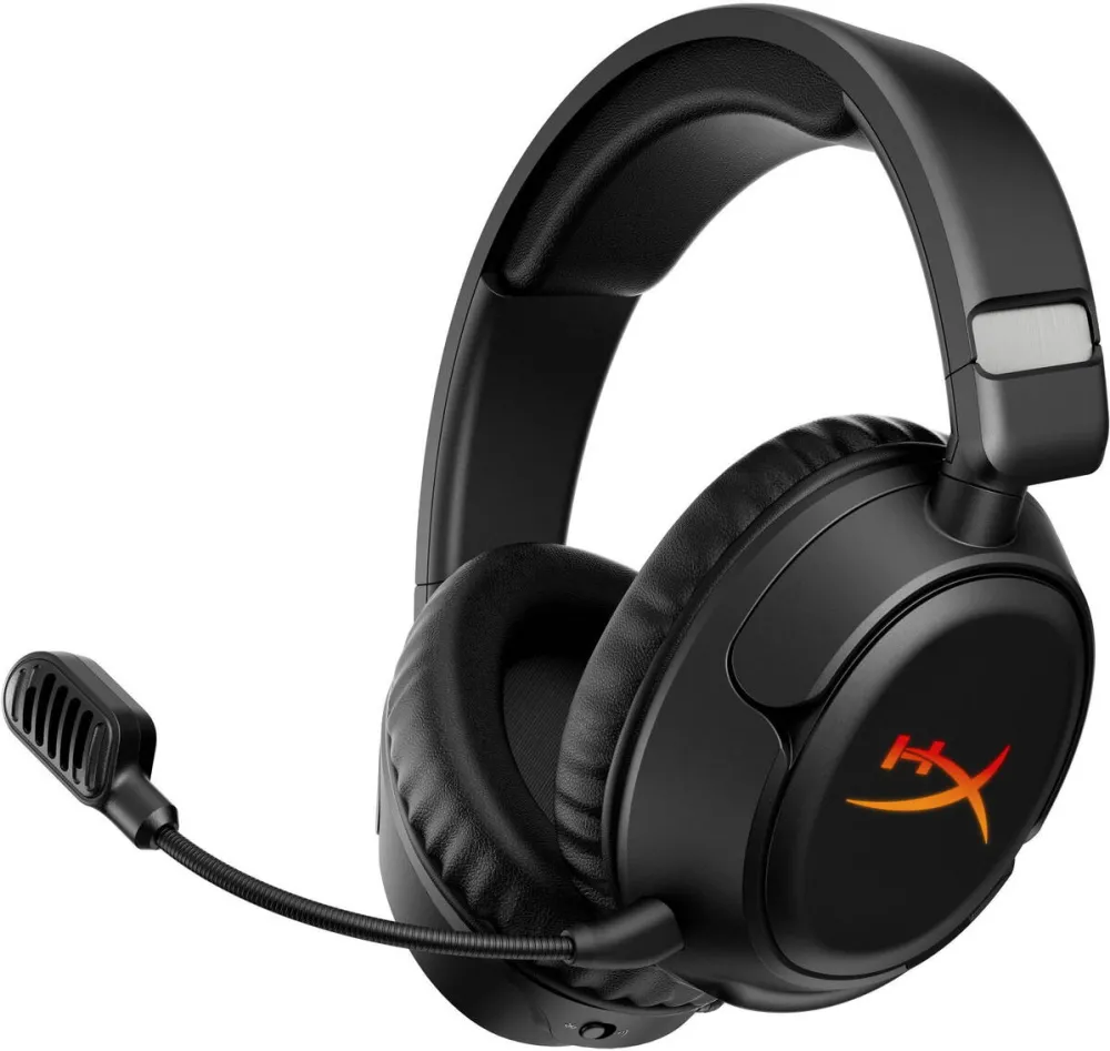 Casti Over-Head HyperX Casti gaming wireless HyperX Cloud Flight 2, iluminare RGB personalizabila cu placute detasabile pentru cupe, autonomie max 100 ore, 2.4GHz/Bluetooth, software NGENUITY, Instant Pair cu anumite laptopuri OMEN, multiplatforma