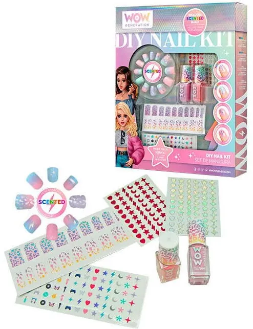 Jucarie Educationala Kids Euroswan Set manichiura copii WOW Generation, lacuri parfumate, accesorii incluse