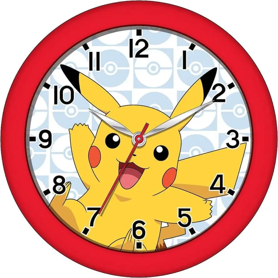 Jucarie Educationala Kids Euroswan Ceas de perete Pok├⌐mon 25 cm Negru