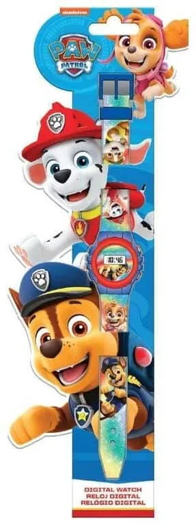 Jucarie Educationala Kids Euroswan Ceas de mana pentru copii, digital, Paw Patrol Multicolor