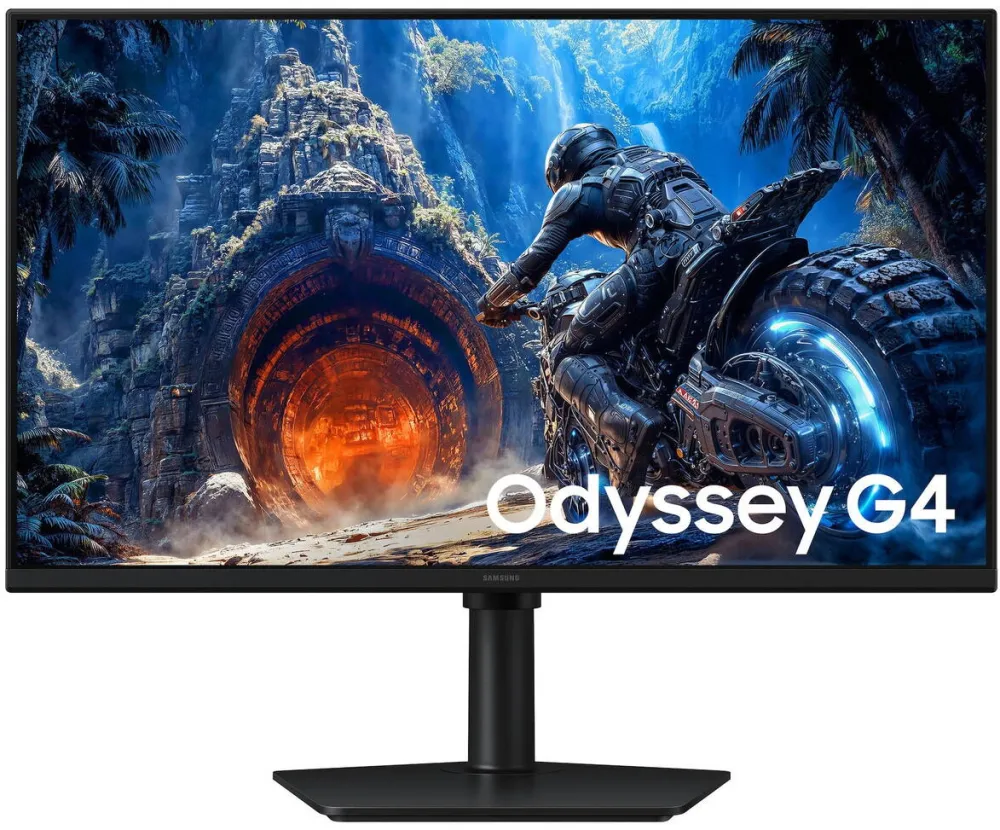 Monitor Samsung Gaming Odyssey G4, 27", FHD (1920x1080), IPS, 300Hz (DP)/240Hz (HDMI), 1ms GtG, HDR10, FreeSync Premium, Compatibil G-Sync, Flicker Free, Auto Source Switch+, Eye Saver Mode, Virtual AIM Point, HDMI, DP 1.2, Pivot, VESA 100x100mm, Black