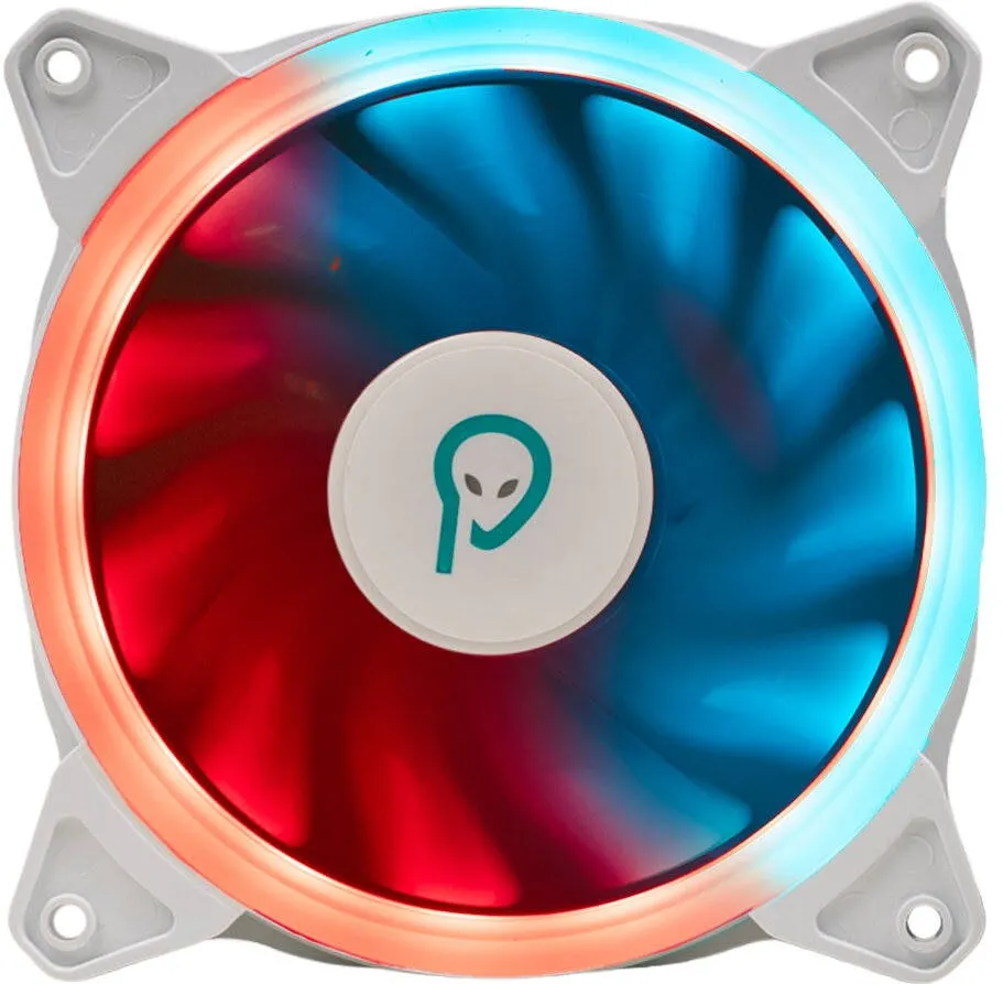 Spacer Ventilator SPACER PC 120x120x25 mm ARGB light diferite setari ale jocului de culori, posibilitate conectare fan hub, Hydraulic Bearing, conector 3/4-pin, alb