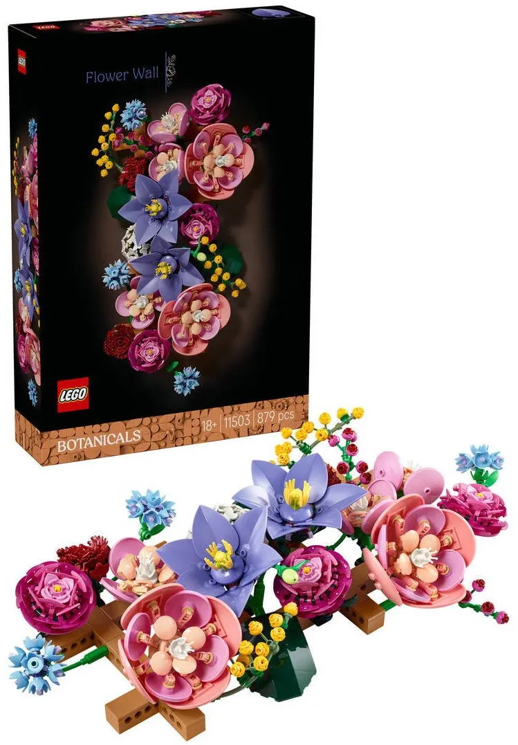 LEGO Set de constructie LEGO® Botanicals - Perete floral 11503, Flori artificiale, Idee de Cadou pentru Femei Pasionate de Jocuri de Constructie Creativa, 879 piese