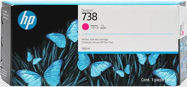 Toner imprimanta HP HP 738 300-ml Magenta DesignJet Ink Cartridge