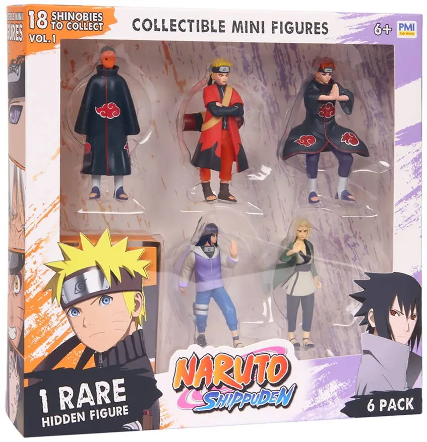 P.M.I. Kids World NARUTO SHIPPUDEN FIGURES - 6 PACK DELUXE EDITION VER. D