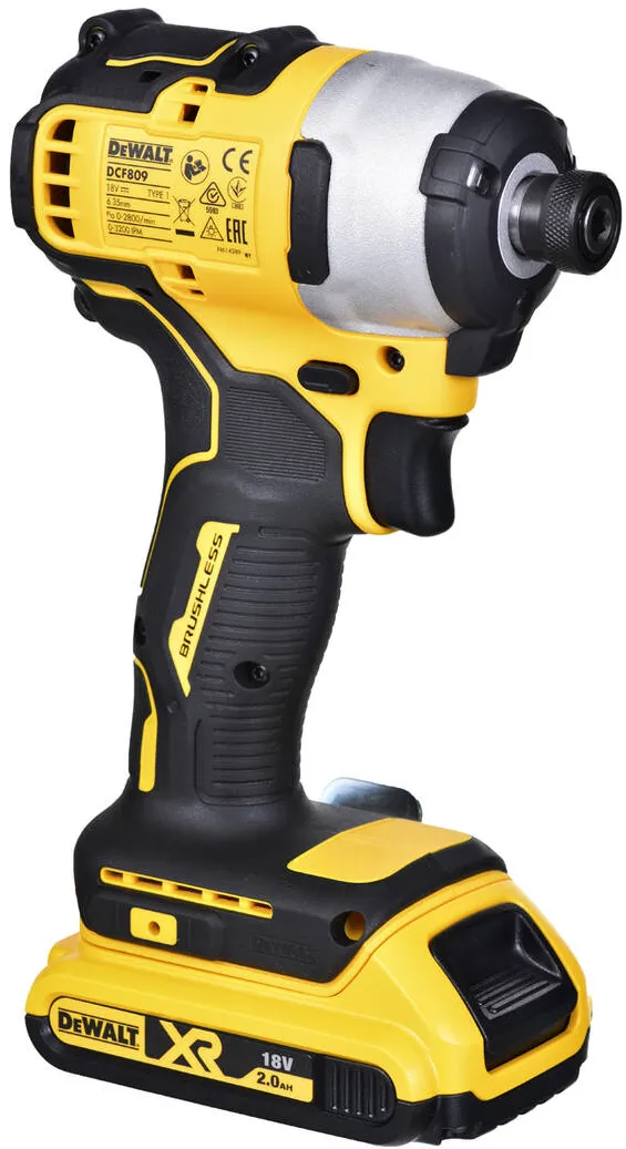 DeWalt Surubelnita Impact DCF809D2T Black,Yellow 3200 RPM