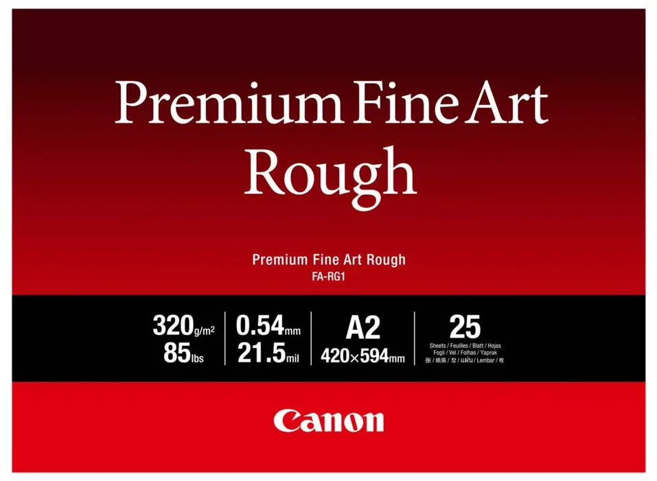 Hartie Foto Canon FA-RG 1 Premium Fine Art Rough A 2, 25 Sheet, 320 g
