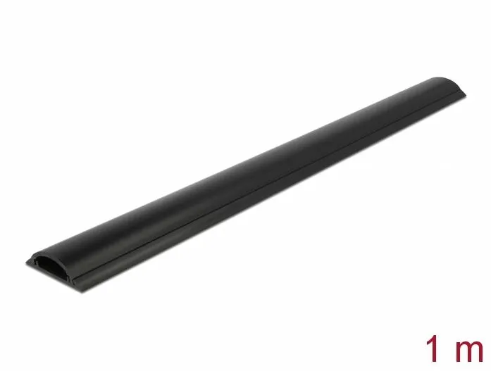 Organizator Cabluri DELOCK 50 x 12mm - Lungime1m Negru