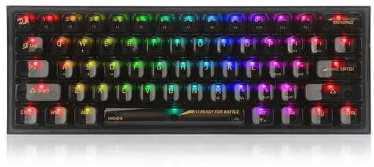Tastatura Redragon Gaming Mecanica Fizz Transparenta Iluminare RGB