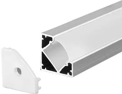 V-TAC Profil aluminiu pentru banda LED 2M 19MM x 19MM - negru