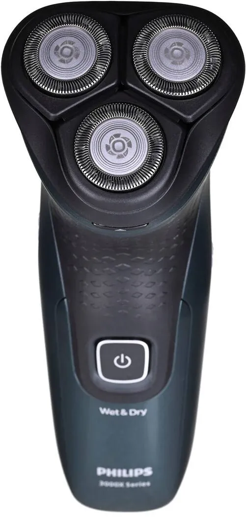 Aparat de ras rotativ Philips seria 3000X X3052/00 cu trimmer negru verde
