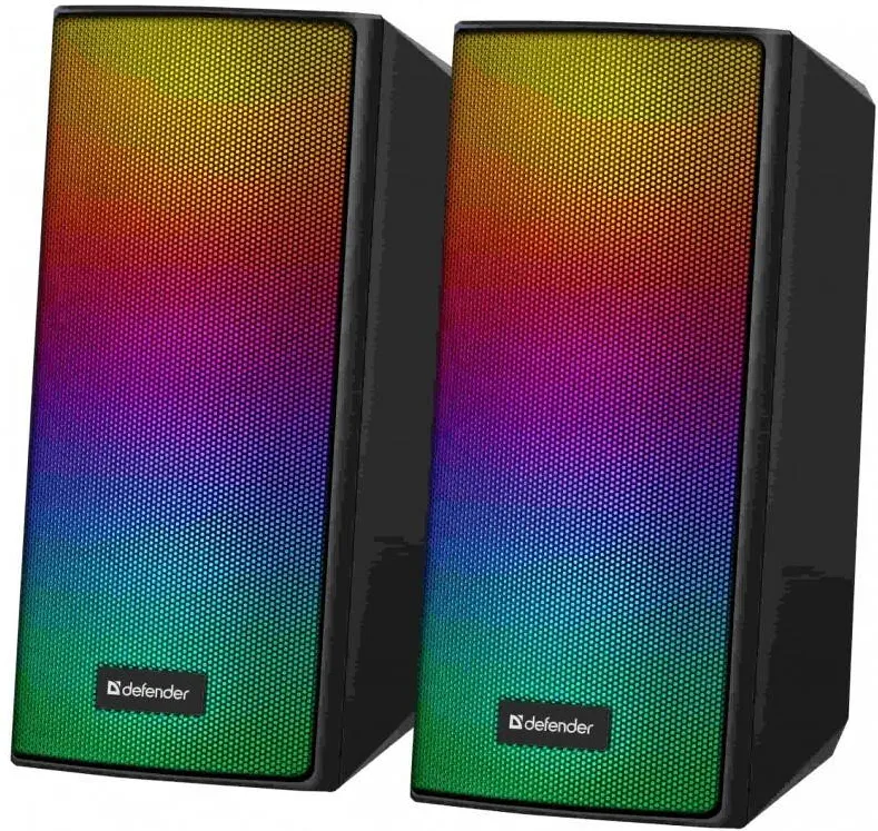 Boxe Defender PC SPEAKERS SPITFIRE 2. 0 6W LED USB