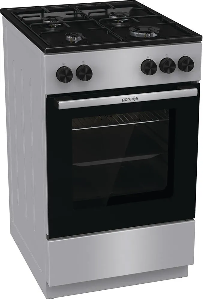 Aragaz GG5A12SJ, 4 arzatoare, GAZ, L 50 CM, INOX