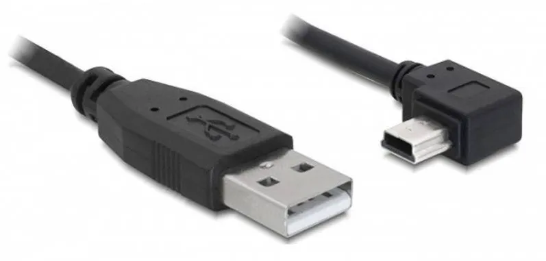 DELOCK Cablu USB M - mini USB M conector 90 grade, 0.5m, negru