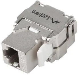 Accesoriu Retea LANBERG Cuplaj modular cu montaj fara scule, Lanberg, Keystone RJ45 180° FTP cat6, gri
