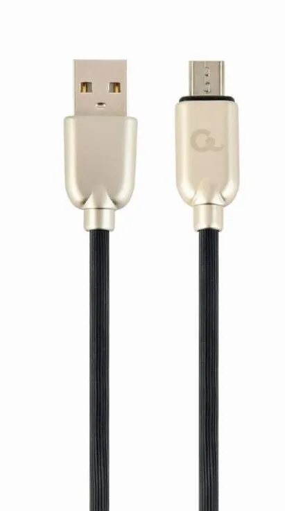 Gembird Premium rubber Micro-USB charging and data cable, 2m, black