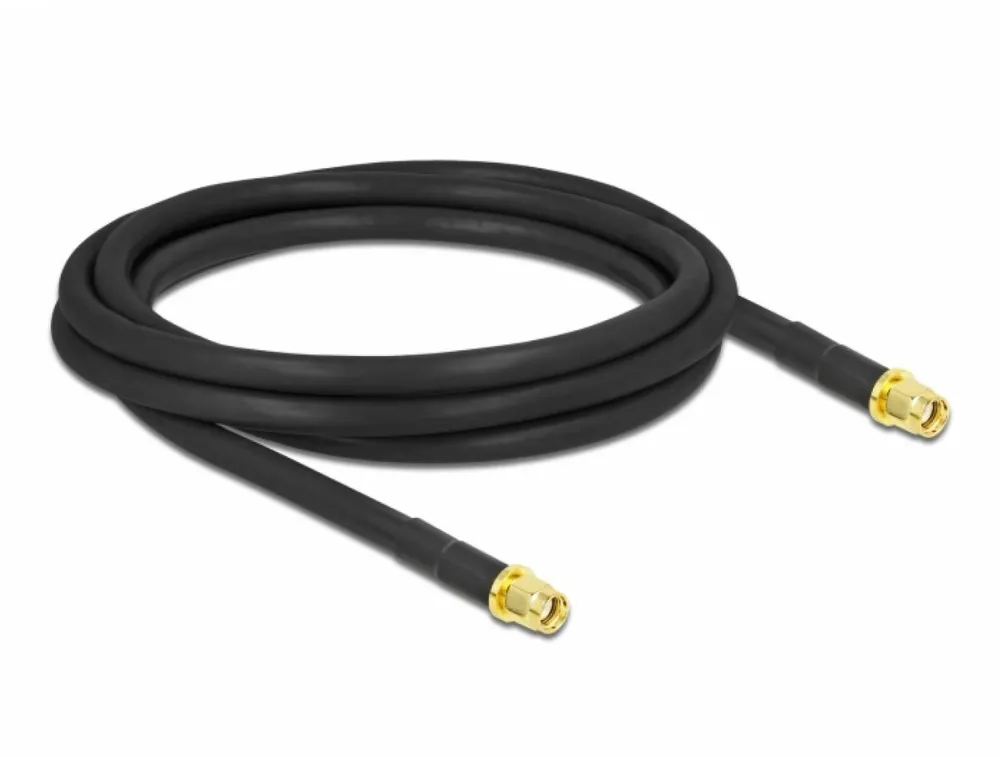 DELOCK 12460, antenna cable - 20 cm - black