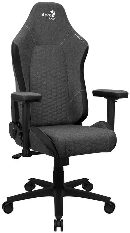 Scaun Gaming Aerocool Crown AeroWeave Ash Black - Gri