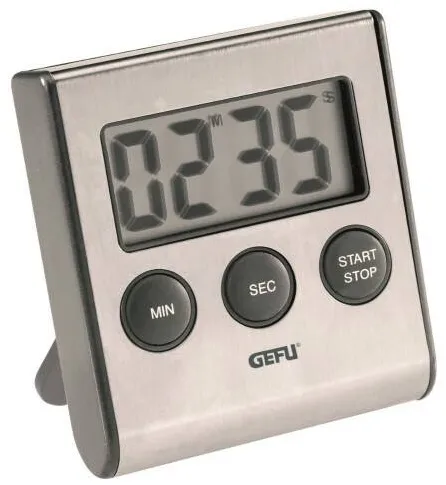Timer de bucatarie digital Gefu CONTARE negru otel inoxidabil