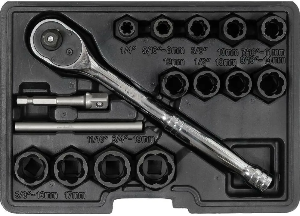 YATO YT-05897 screw/bolt extractor 16 pc(s)